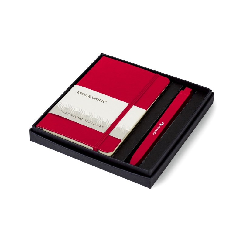 Moleskine Pocket Notebook and GO Pen Gift Set - Scarlet Red 1 Moleskine Pocket Notebook and GO Pen Gift Set - Scarlet Red 1