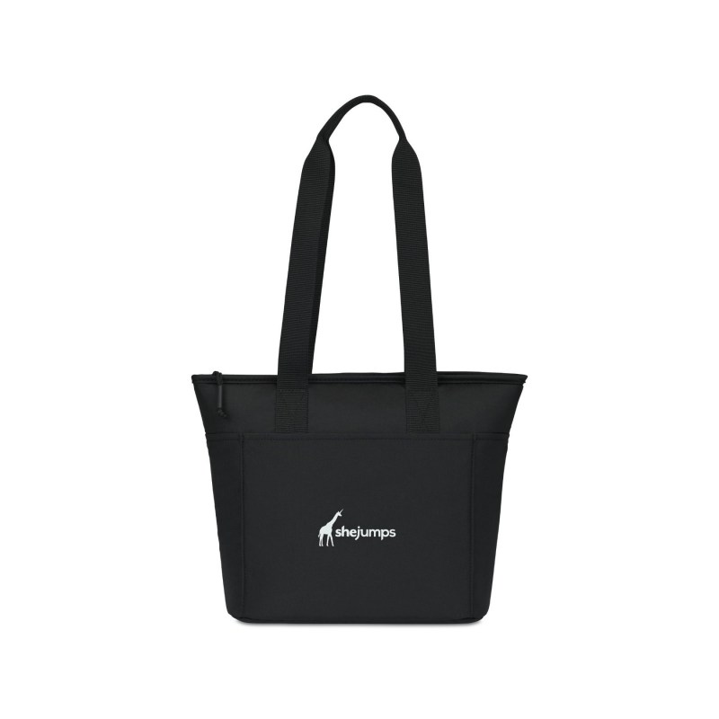 Aviana™ Rowan Recycled Nylon Tote Cooler - Aware™ - Black 1 Aviana™ Rowan Recycled Nylon Tote Cooler - Aware™ - Black 1