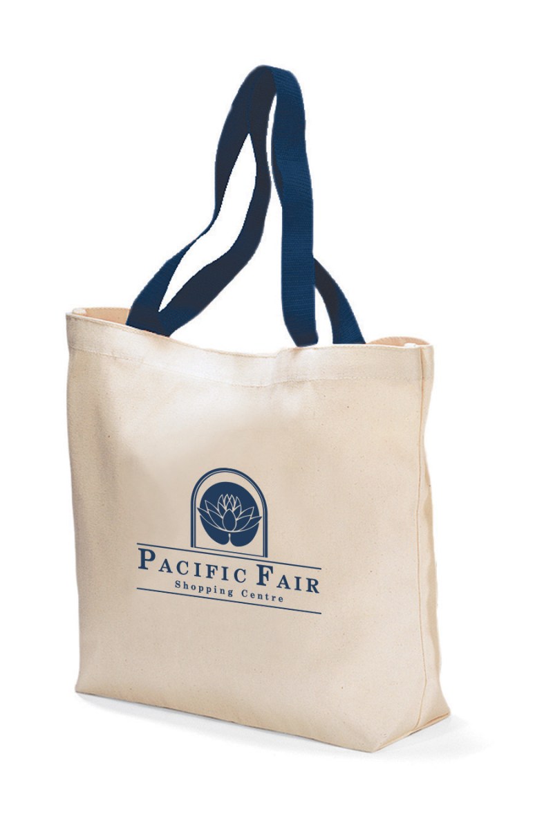 Colored Handle Tote - Navy Blue 1 Colored Handle Tote - Navy Blue 1