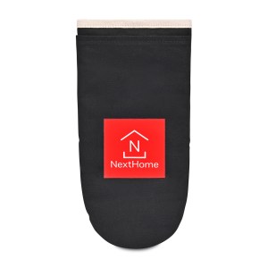 La Cuisine Recycled Cotton Oven Mitt - AWARE™ - Black 1 La Cuisine Recycled Cotton Oven Mitt - AWARE™ - Black 1