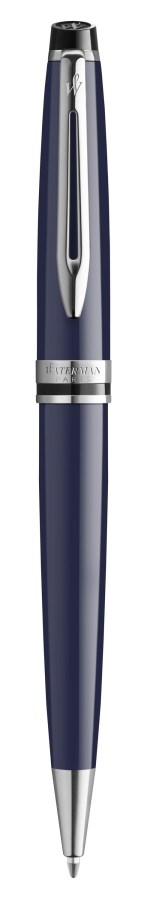 Waterman Expert Ballpoint - Blue - Chrome Trim 1 Waterman Expert Ballpoint - Blue - Chrome Trim 1