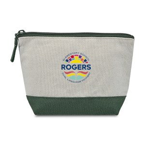 Canvas Zippered Pouch - Green 1 Canvas Zippered Pouch - Green 1