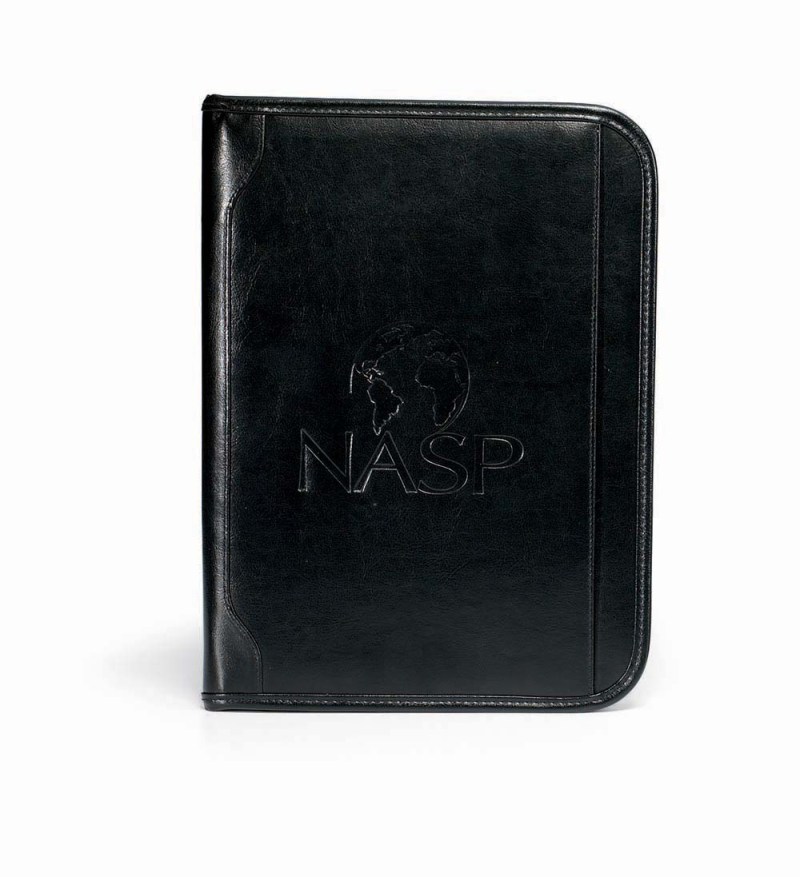 Vintage Leather Padfolio - Black 1 Vintage Leather Padfolio - Black 1