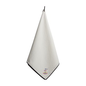 Ahead Microfiber Golf Towel - White-Black 1 Ahead Microfiber Golf Towel - White-Black 1