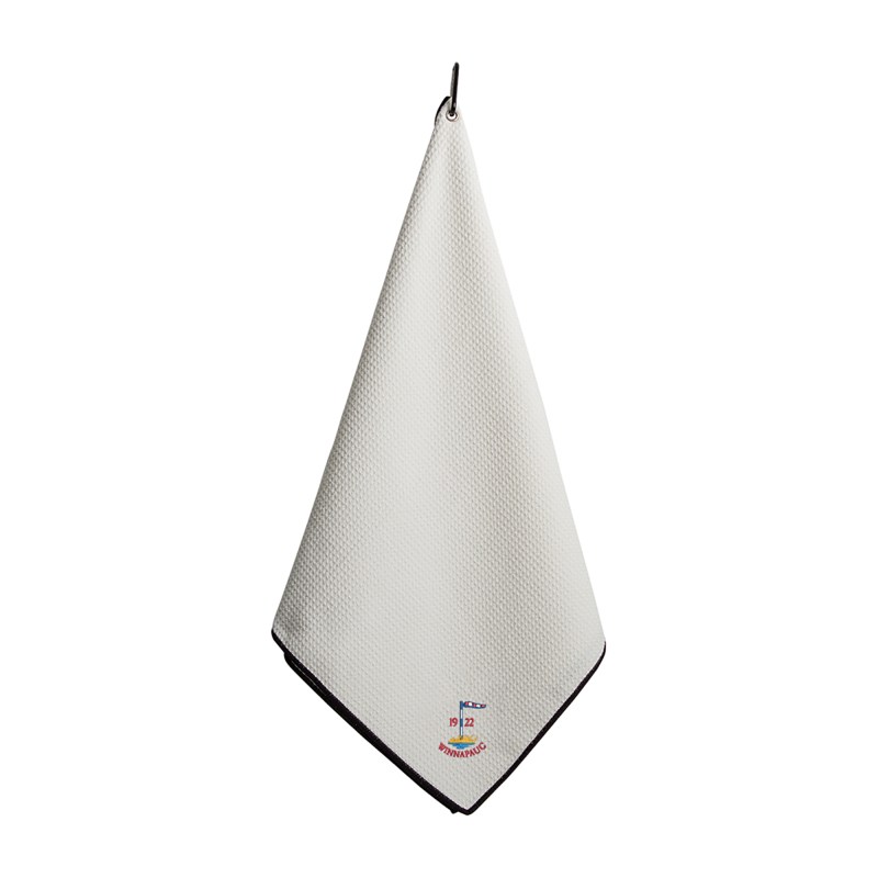 Ahead Microfiber Golf Towel - White-Black 1 Ahead Microfiber Golf Towel - White-Black 1