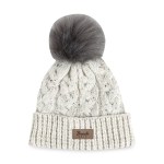 Ahead Speckle Pom Knit Hat - Oatmeal 1 Ahead Speckle Pom Knit Hat - Oatmeal 1