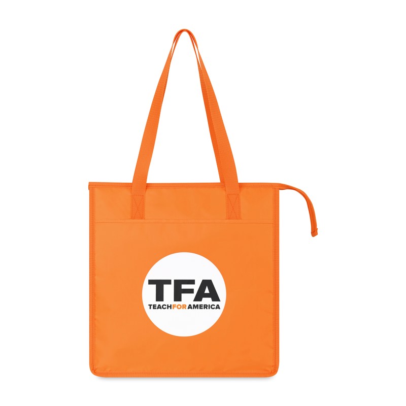 Arlo Recycled rPET Insulated Grocery Shopper - Orange 1 Arlo Recycled rPET Insulated Grocery Shopper - Orange 1