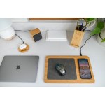 Auden Bamboo Wireless Charging Mouse Pad - Bamboo - Alternate Auden Bamboo Wireless Charging Mouse Pad - Bamboo - Alternate