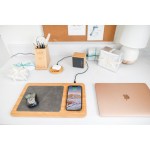 Auden Bamboo Wireless Charging Mouse Pad - Bamboo - Alternate Auden Bamboo Wireless Charging Mouse Pad - Bamboo - Alternate