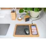 Auden Bamboo Wireless Charging Mouse Pad - Bamboo - Alternate Auden Bamboo Wireless Charging Mouse Pad - Bamboo - Alternate