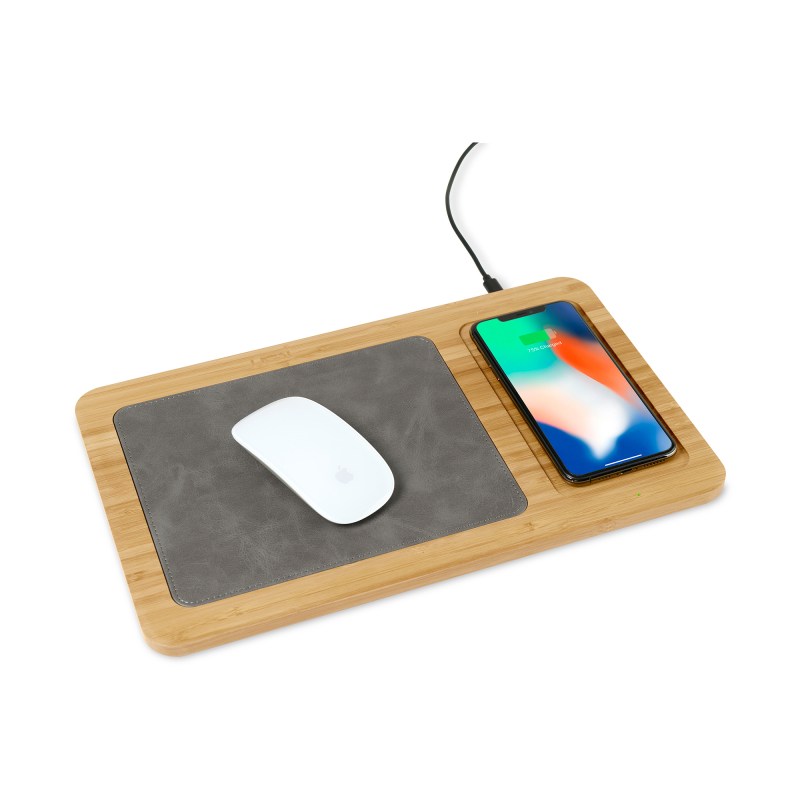 Auden Bamboo Wireless Charging Mouse Pad - Bamboo 1 Auden Bamboo Wireless Charging Mouse Pad - Bamboo 1