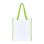 Harlow Laminated Recycled Shopper - Lime Green - Alternate Harlow Laminated Recycled Shopper - Lime Green - Alternate