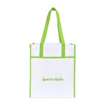 Harlow Laminated Recycled Shopper - Lime Green 1 Harlow Laminated Recycled Shopper - Lime Green 1