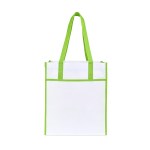 Harlow Laminated Recycled Shopper - Lime Green 2 Harlow Laminated Recycled Shopper - Lime Green 2