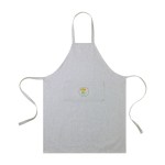 AWARE™ Recycled Cotton Bib Front Apron With Pocket - Light Grey 1 AWARE™ Recycled Cotton Bib Front Apron With Pocket - Light Grey 1