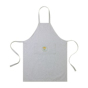 AWARE™ Recycled Cotton Bib Front Apron With Pocket - Light Grey 1 AWARE™ Recycled Cotton Bib Front Apron With Pocket - Light Grey 1
