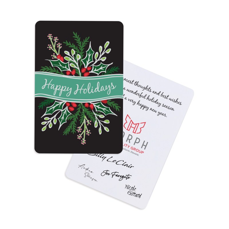Festive Flourish Holiday Greeting Card - White 1 Festive Flourish Holiday Greeting Card - White 1