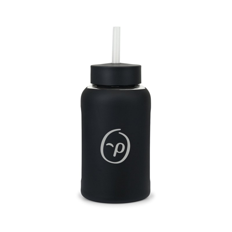 Axis Glass Straw Bottle - 21 Oz. - Black 1 Axis Glass Straw Bottle - 21 Oz. - Black 1