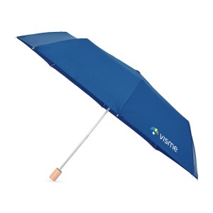 Elements 43" Recycled Manual Folding Umbrella - Royal Blue 1 Elements 43" Recycled Manual Folding Umbrella - Royal Blue 1
