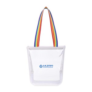 Sigma Clear Zippered Tote - Rainbow 1 Sigma Clear Zippered Tote - Rainbow 1