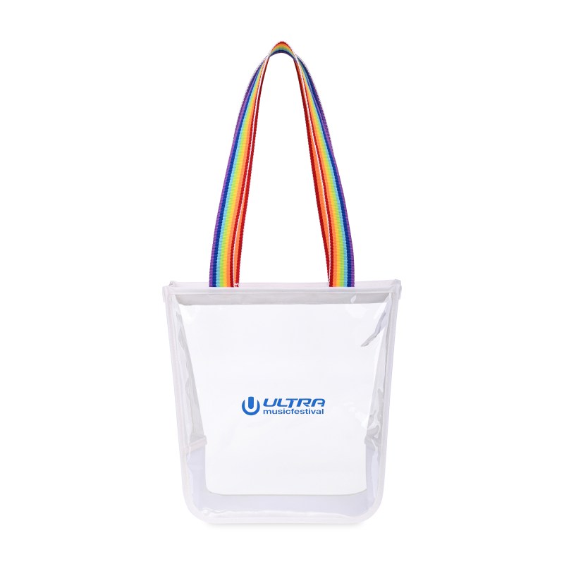 Sigma Clear Zippered Tote - Rainbow 1 Sigma Clear Zippered Tote - Rainbow 1