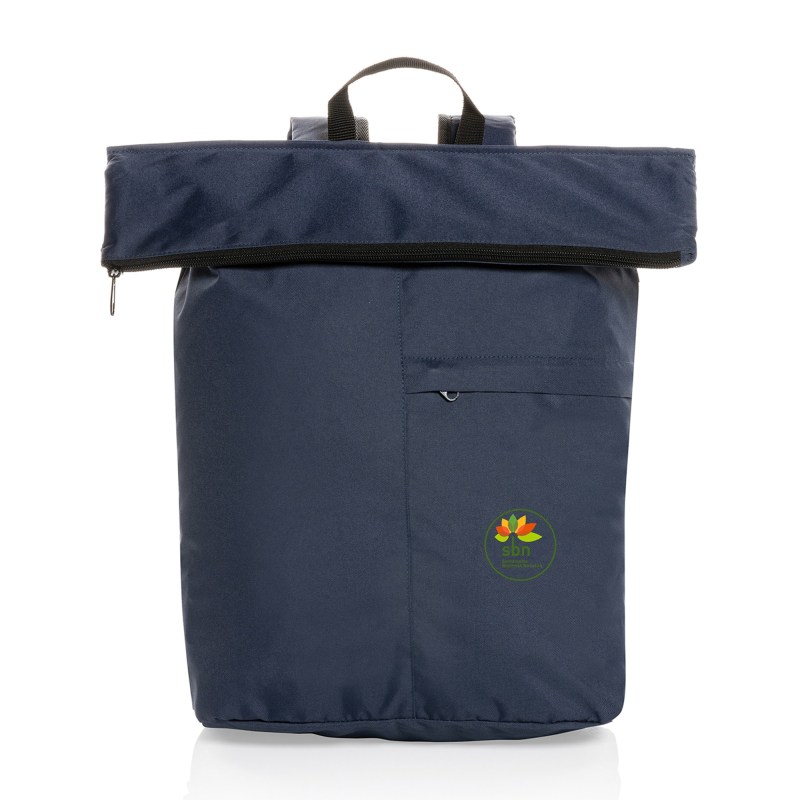 Dillon AWARE™ rPET Lightweight Foldable Backpack - Navy 1 Dillon AWARE™ rPET Lightweight Foldable Backpack - Navy 1