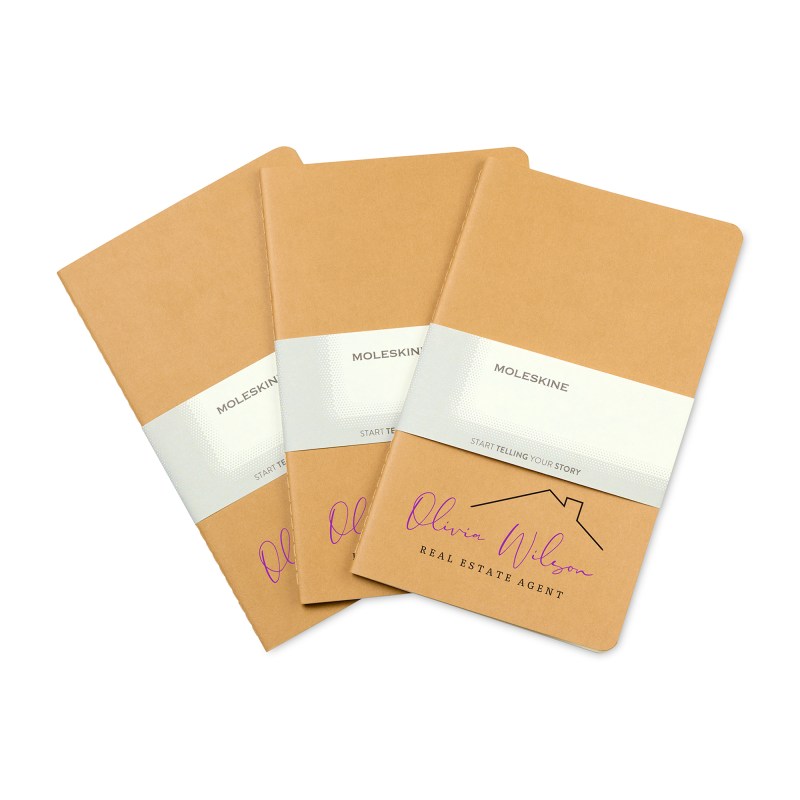 Moleskine Large Cahier 3-Pack - Kraft 1 Moleskine Large Cahier 3-Pack - Kraft 1