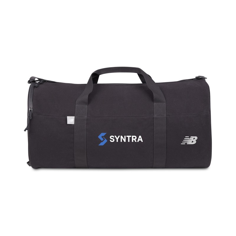 New Balance® Recycled Cotton Canvas Duffel - Black 1 New Balance® Recycled Cotton Canvas Duffel - Black 1