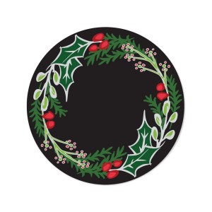 Festive Flourish Holiday Gift Box Seal - White 1 Festive Flourish Holiday Gift Box Seal - White 1