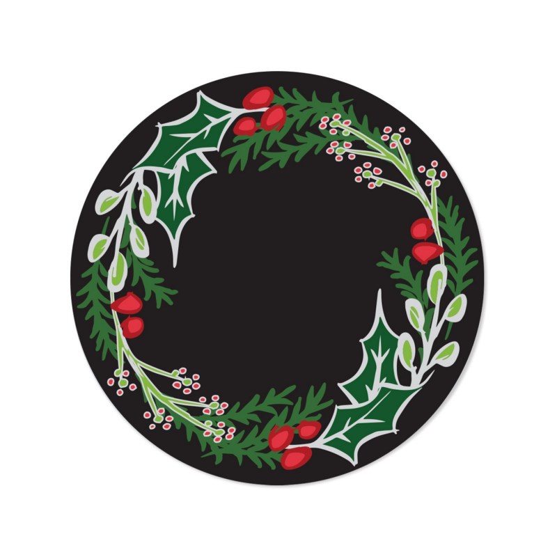 Festive Flourish Holiday Gift Box Seal - White 1 Festive Flourish Holiday Gift Box Seal - White 1