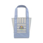 Mini Canvas Tote - Blue Stripe 1 Mini Canvas Tote - Blue Stripe 1