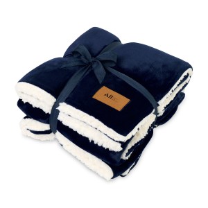 Mink Sherpa Blanket - Navy 1 Mink Sherpa Blanket - Navy 1