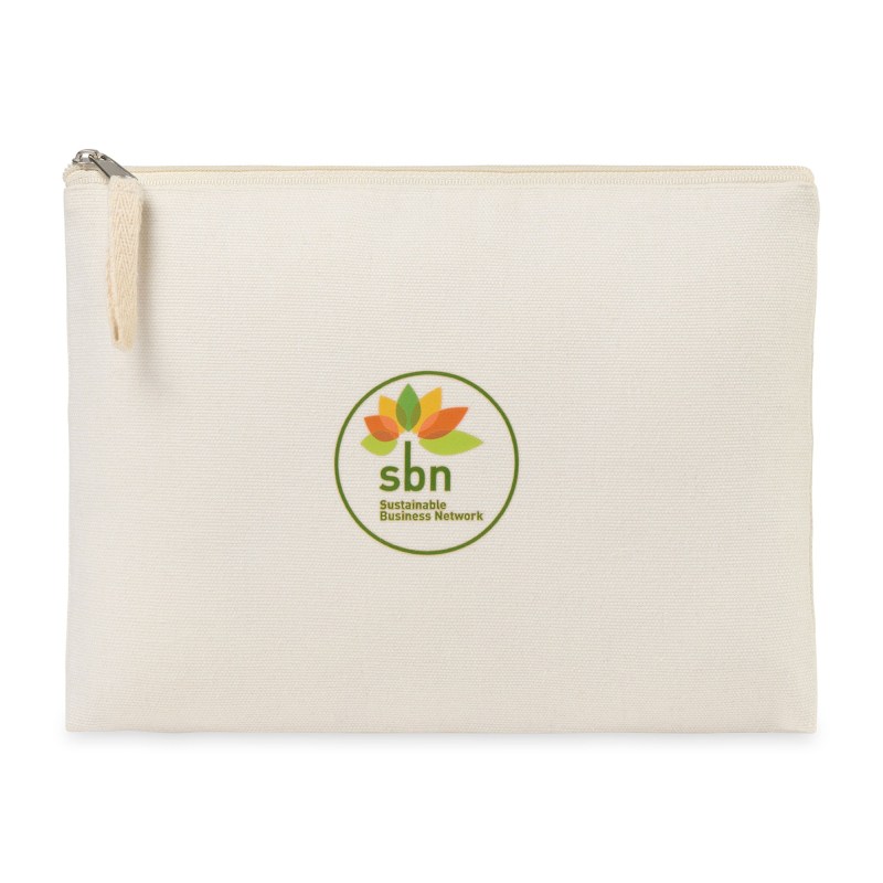 AWARE™ Recycled Cotton Zippered Pouch - Natural 1 AWARE™ Recycled Cotton Zippered Pouch - Natural 1