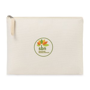 AWARE™ Recycled Cotton Zippered Pouch - Natural 1 AWARE™ Recycled Cotton Zippered Pouch - Natural 1