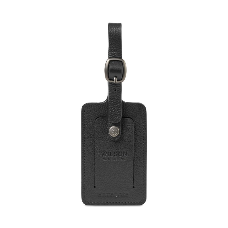 Samsonite Leather Luggage Tag - Black 1 Samsonite Leather Luggage Tag - Black 1