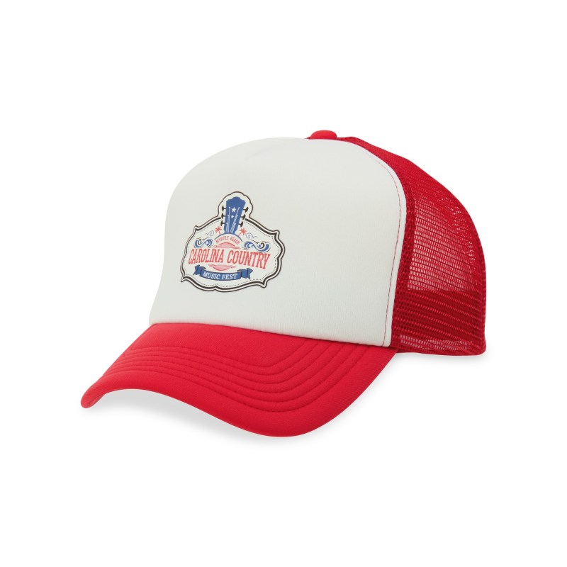Merrimack Hat Co. Bronx Foam Trucker Cap - Red-White 1 Merrimack Hat Co. Bronx Foam Trucker Cap - Red-White 1