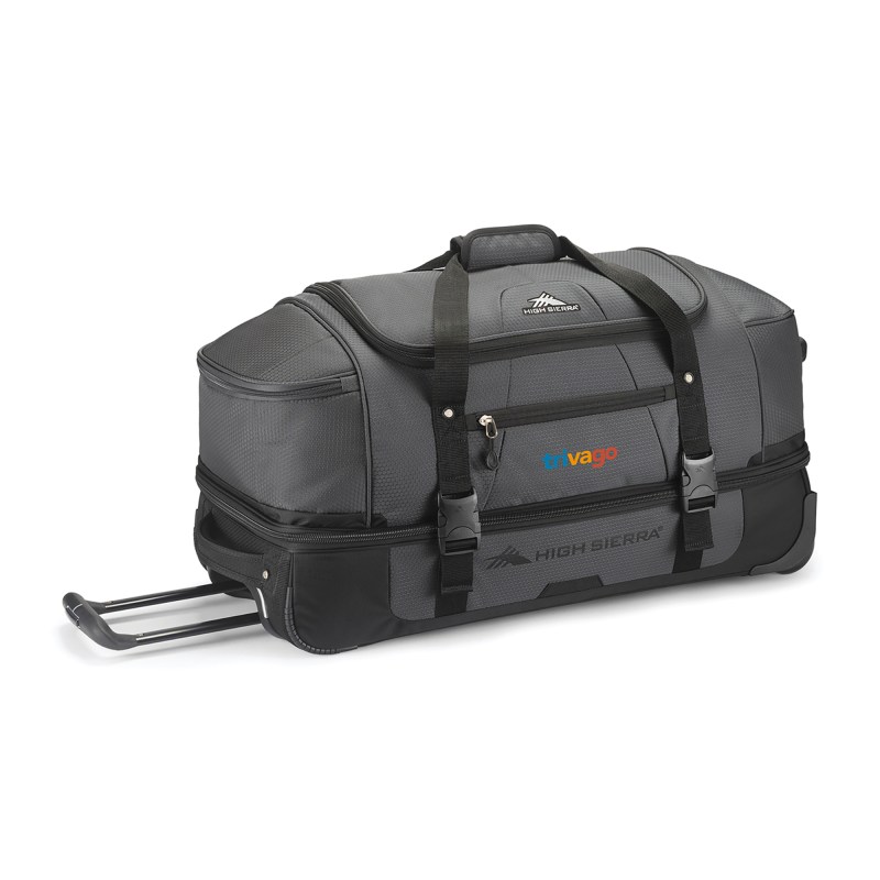 High Sierra Fairlead 28" Drop Bottom Wheeled Duffel - Mercury-Black 1 High Sierra Fairlead 28" Drop Bottom Wheeled Duffel - Mercury-Black 1
