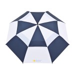 Elements 60" Recycled rPET Auto Open Dual Canopy Golf Umbrella - Navy-White - Alternate Elements 60" Recycled rPET Auto Open Dual Canopy Golf Umbrella - Navy-White - Alternate