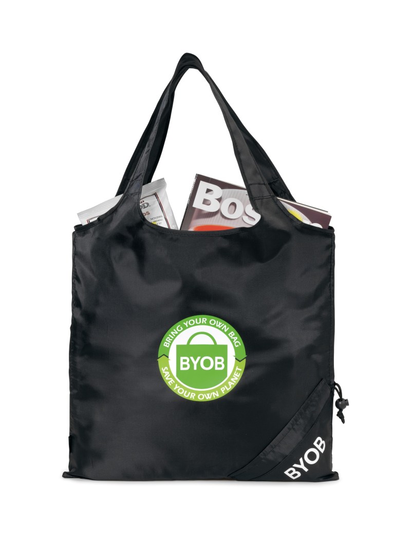 Latitudes Foldaway Shopper - Black 1 Latitudes Foldaway Shopper - Black 1