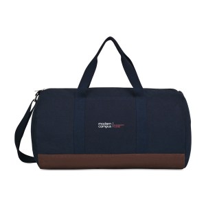 Ivy Recycled Cotton Barrel Duffel - AWARE™ - Navy 1 Ivy Recycled Cotton Barrel Duffel - AWARE™ - Navy 1