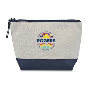 Canvas Zippered Pouch - True Navy 1 Canvas Zippered Pouch - True Navy 1