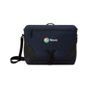 Peak Recycled rPET Laptop Messenger Bag - Navy 1 Peak Recycled rPET Laptop Messenger Bag - Navy 1