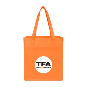 Arlo Recycled rPET Deluxe Shopper - Orange 1 Arlo Recycled rPET Deluxe Shopper - Orange 1