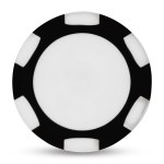 Ahead Poker Chip with Ball Marker - Black-White - Alternate Ahead Poker Chip with Ball Marker - Black-White - Alternate