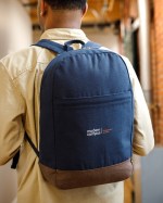 Ivy Recycled Cotton Laptop Backpack - AWARE™ - Navy - Alternate Ivy Recycled Cotton Laptop Backpack - AWARE™ - Navy - Alternate