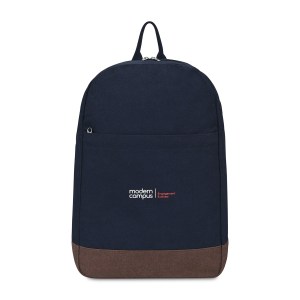 Ivy Recycled Cotton Laptop Backpack - AWARE™ - Navy 1 Ivy Recycled Cotton Laptop Backpack - AWARE™ - Navy 1