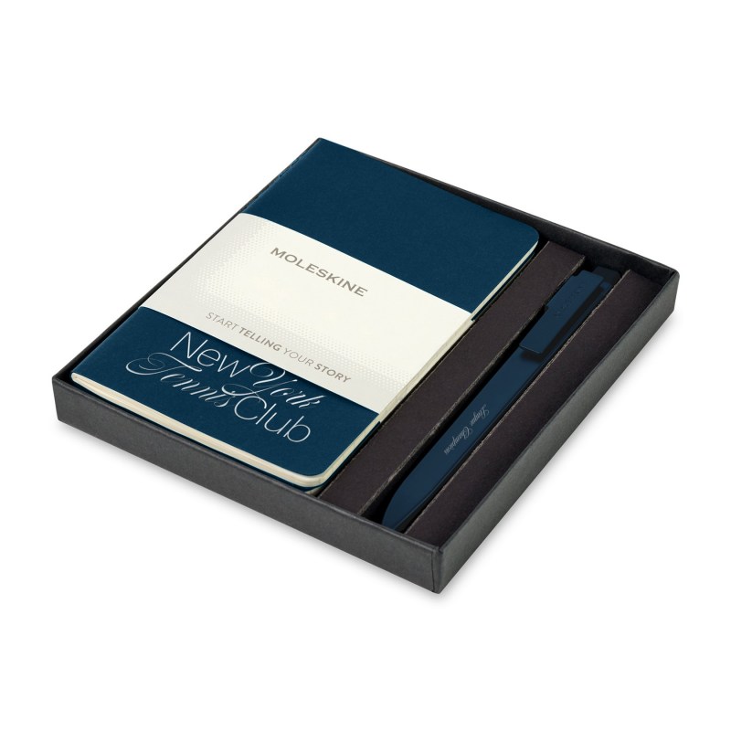 Moleskine Pocket Cahier and GO Pen Gift Set - Sapphire Blue - Sapphire Blue 1 Moleskine Pocket Cahier and GO Pen Gift Set - Sapphire Blue - Sapphire Blue 1