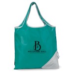 Latitudes Foldaway Shopper - Turquoise-Silver 1 Latitudes Foldaway Shopper - Turquoise-Silver 1