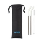 Aviana™ Poppy 2-Pack Stainless Straw Set - White - Alternate Aviana™ Poppy 2-Pack Stainless Straw Set - White - Alternate