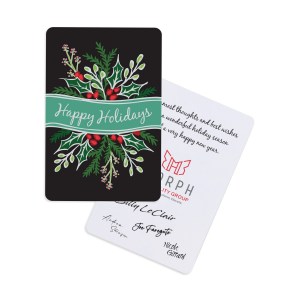 Festive Flourish Holiday Greeting Card - White 1 Festive Flourish Holiday Greeting Card - White 1